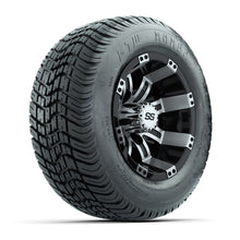 Load image into Gallery viewer, GTW 10″ Tempest Black/Machined Wheels &amp; 205/50-10 Mamba Tires – Set of 4