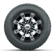 Load image into Gallery viewer, GTW 10″ Tempest Black/Machined Wheels &amp; 205/50-10 Mamba Tires – Set of 4 — additional view