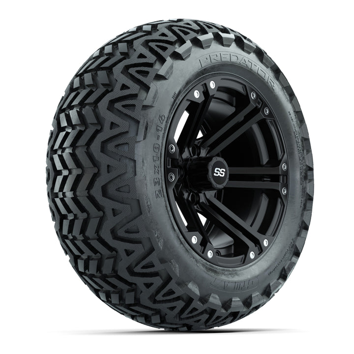 GTW 14″ Specter Matte Black Wheels & 23x10-14 Predator Tires – Set of 4