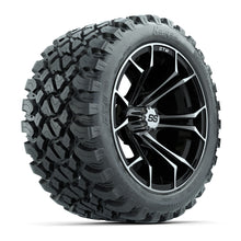 Load image into Gallery viewer, GTW 14″ Spyder Machined/Black Wheels &amp; 23x10-14 Nomad Tires – Set of 4