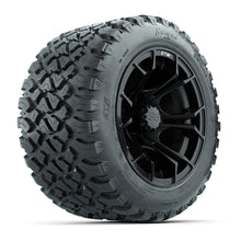 Load image into Gallery viewer, GTW 12″ Spyder Matte Black Wheels &amp; 20x10-R12 Nomad Tires – Set of 4