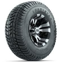 Load image into Gallery viewer, GTW 10″ Vampire Black/Machined Wheels &amp; 205/65-10 Load Star Tires – Set of 4