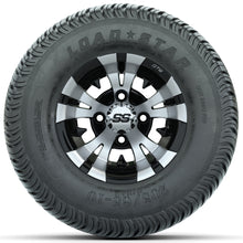 Load image into Gallery viewer, GTW 10″ Vampire Black/Machined Wheels &amp; 205/65-10 Load Star Tires – Set of 4 — additional view
