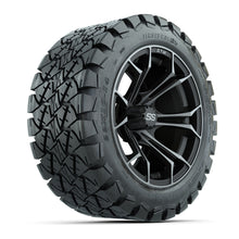 Load image into Gallery viewer, GTW 14″ Spyder Matte Gray/Machined Wheels &amp; 22x10-14 Timberwolf Tires – Set of 4