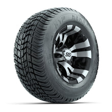 Load image into Gallery viewer, GTW 10″ Vampire Black/Machined Wheels &amp; 205/50-10 Mamba Tires – Set of 4