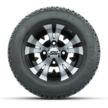 Load image into Gallery viewer, GTW 10″ Vampire Black/Machined Wheels &amp; 205/50-10 Mamba Tires – Set of 4 — additional view