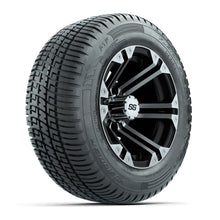 Load image into Gallery viewer, GTW 12″ Specter Black/Machined Wheels &amp; 215/50-R12 Fusion S/R Tires – Set of 4
