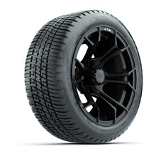 Load image into Gallery viewer, GTW 14″ Spyder Matte Black Wheels &amp; 205/30-14 Fusion Tires – Set of 4