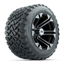 Load image into Gallery viewer, GTW 12″ Specter Black/Machined Wheels &amp; 20x10-R12 Nomad Tires – Set of 4