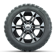 Load image into Gallery viewer, GTW 12″ Specter Black/Machined Wheels &amp; 20x10-R12 Nomad Tires – Set of 4 — additional view