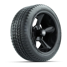 Load image into Gallery viewer, GTW 14″ Godfather Black Wheels &amp; 205/30-14 Fusion Tires – Set of 4