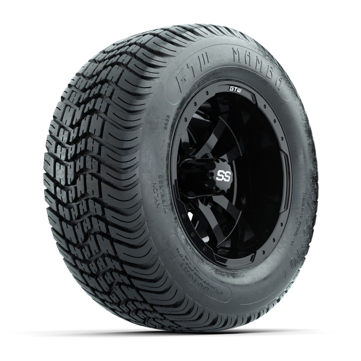 GTW 10″ Storm Trooper Gloss Black Wheels & 205/50-10 Mamba Tires – Set of 4