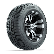 Load image into Gallery viewer, GTW 12″ Vampire Machined/Black Wheels &amp; 215/50-R12 Fusion S/R Tires – Set of 4
