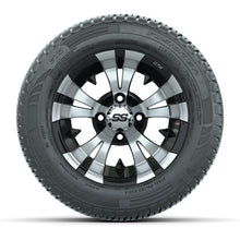 Load image into Gallery viewer, GTW 12″ Vampire Machined/Black Wheels &amp; 215/50-R12 Fusion S/R Tires – Set of 4 — additional view