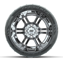Load image into Gallery viewer, GTW 12″ Specter Chrome Wheels &amp; 215/40-R12 Fusion GTR Tires – Set of 4 — additional view
