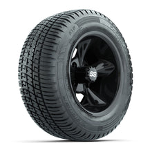 Load image into Gallery viewer, GTW 12″ Godfather Black Wheels &amp; 215/50-R12 Fusion S/R Tires – Set of 4