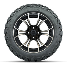 Load image into Gallery viewer, GTW 14″ Spyder Matte Black/Bronze Wheels &amp; 22x10-14 Timberwolf Tires – Set of 4 — additional view