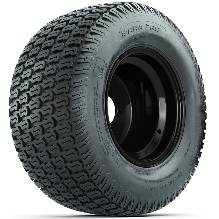 GTW 10″ Steel Matte Black 3:5 Offset Wheels & 20x10-10 S-Tread Terra Pro Tires – Set of 4