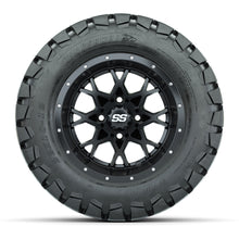 Load image into Gallery viewer, GTW 12″ Vortex Matte Black Wheels &amp; 22x10-12 Timberwolf Tires – Set of 4 — additional view