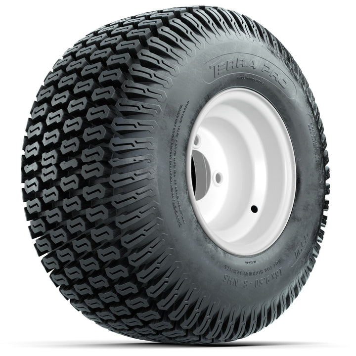 GTW 8″ Steel White Wheels & 18x8.5-8 S-Tread Tires – Set of 4