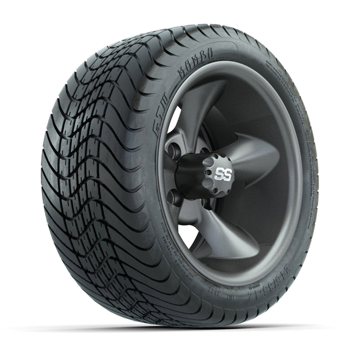 GTW 12″ Godfather Matte Gray Wheels & 215/35-12 Mamba Tires – Set of 4