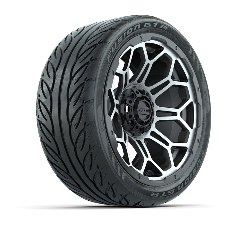 GTW 14″ Bravo Matte Gray/Machined Wheels & 205/40-R14 Fusion GTR Tires – Set of 4