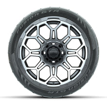 Load image into Gallery viewer, GTW 14″ Bravo Matte Gray/Machined Wheels &amp; 205/40-R14 Fusion GTR Tires – Set of 4 — additional view