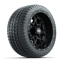 Load image into Gallery viewer, GTW 12″ Vortex Matte Black Wheels &amp; 205/30-12 Fusion Tires – Set of 4