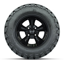 Load image into Gallery viewer, GTW 12″ Godfather Black Wheels &amp; 22x10-12 Timberwolf Tires – Set of 4 — additional view