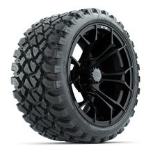 Load image into Gallery viewer, GTW 15″ Spyder Matte Black Wheels &amp; 23x10-R15 Nomad Tires – Set of 4