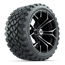 Load image into Gallery viewer, GTW 15″ Spyder Black/Machined Wheels &amp; 23x10-R15 Nomad Tires – Set of 4