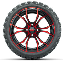 Load image into Gallery viewer, GTW 15″ Spyder Black/Red Wheels &amp; 23x10-R15 Nomad Tires – Set of 4 — additional view