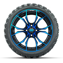 Load image into Gallery viewer, GTW 15″ Spyder Black/Blue Wheels &amp; 23x10-R15 Nomad Tires – Set of 4 — additional view