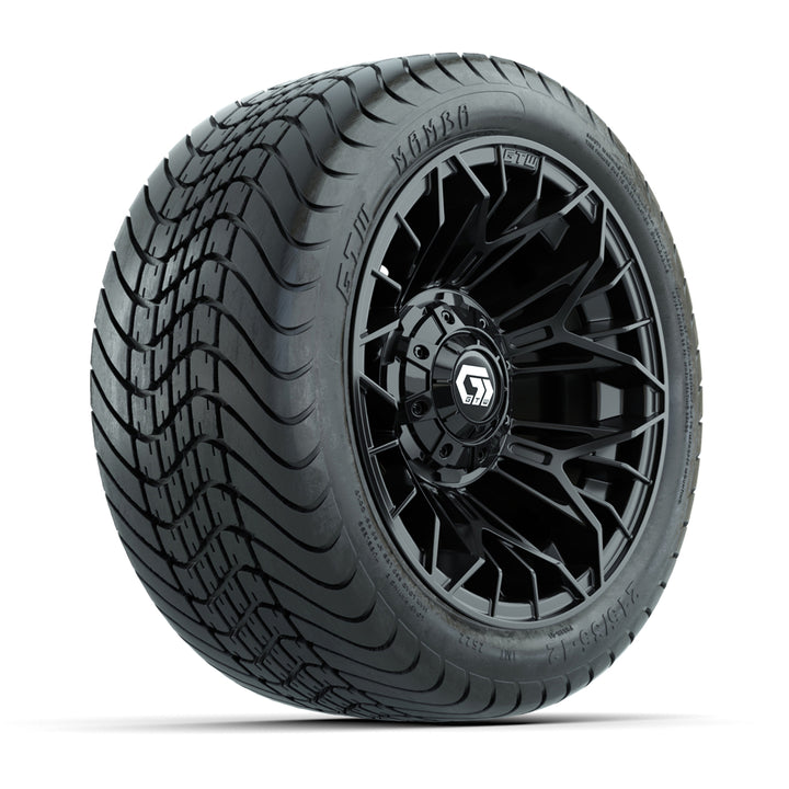 GTW 12″ Stellar Matte Black Wheels & 215/35-12 Mamba Tires – Set of 4