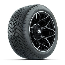 Load image into Gallery viewer, GTW 12″ Stellar Black/Machined Wheels &amp; 215/35-12 Mamba Tires – Set of 4