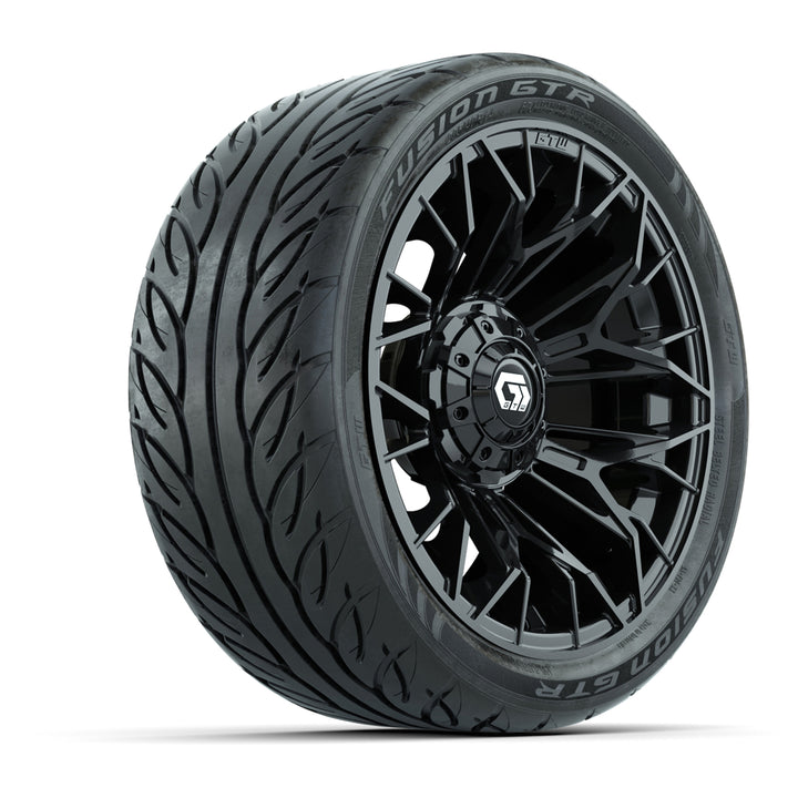 GTW 14″ Stellar Matte Black Wheels & 205/40-R14 Fusion GTR Tires – Set of 4