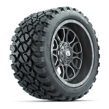 Load image into Gallery viewer, GTW 14″ Volt Gunmetal/Machined Wheels &amp; 23x10-R14 Nomad Tires – Set of 4