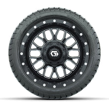 Load image into Gallery viewer, GTW 12″ Helix Machined/Black Wheels &amp; 215/35-12 Mamba Tires – Set of 4 — additional view