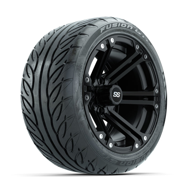 GTW 14″ Specter Matte Black Wheels & 225/40-R14 Fusion GTR Tires – Set of 4