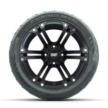 Load image into Gallery viewer, GTW 14″ Specter Matte Black Wheels &amp; 225/40-R14 Fusion GTR Tires – Set of 4 — additional view