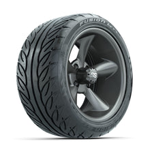 Load image into Gallery viewer, GTW 14″ Godfather Matte Grey Wheels &amp; 225/40-R14 Fusion GTR Tires – Set of 4