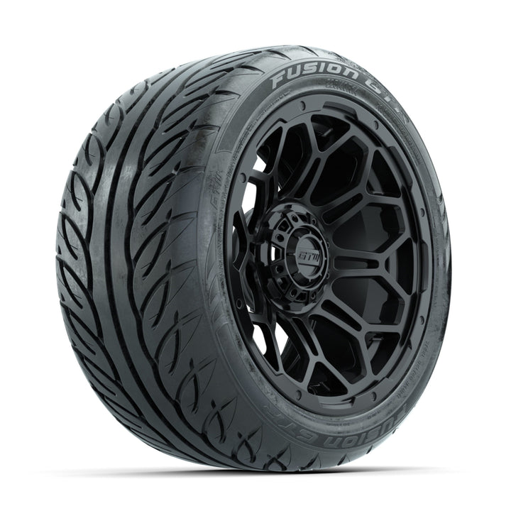 GTW 14″ Bravo Matte Black Wheels & 225/40-R14 Fusion GTR Tires – Set of 4