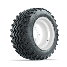 Load image into Gallery viewer, GTW 10″ Steel White 3:4 Offset Wheels &amp; 18x9.50-10 Rogue Tires – Set of 4