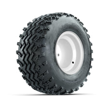 Load image into Gallery viewer, GTW 8″ Steel White 2:5 Offset Wheels &amp; 18x9.50-8 Rogue Tires – Set of 4