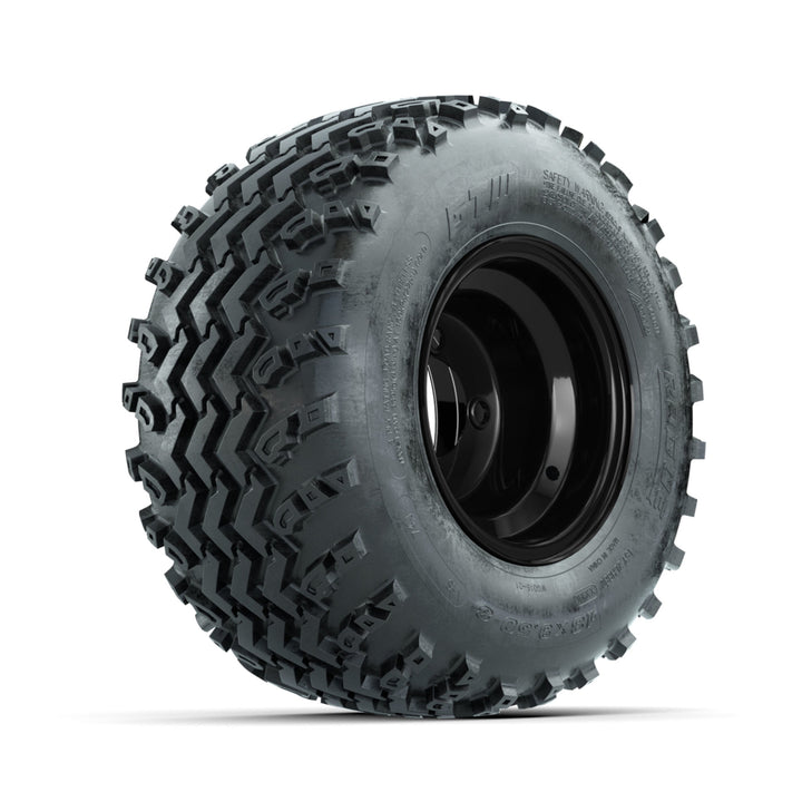GTW 8″ Steel Gloss Black Wheels & 18x9.50-8 Rogue Tires – Set of 4