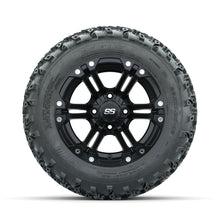 Load image into Gallery viewer, GTW 12″ Specter Matte Black Wheels &amp; 22x11.00-12 Rogue Tires – Set of 4 — additional view