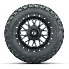 Load image into Gallery viewer, GTW 12″ Helix Machined/Black Wheels &amp; 22x11.00-12 Rogue Tires – Set of 4 — additional view