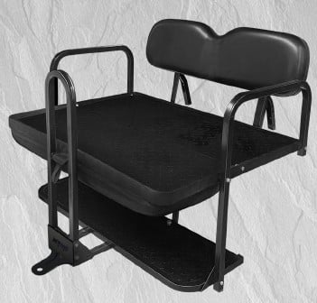 SFPR11 – NOMAD Rear Flip Seat Frame (only) for Club Car Precedent/Tempo/Onward – NEW Polymer footplate