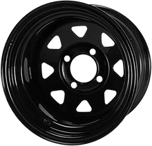 Load image into Gallery viewer, SW1201 – SGC 12″ Steel Wheel – Black – Slotted