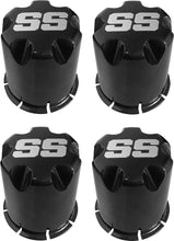 Load image into Gallery viewer, Set of four SGC black center caps for Terminator golf cart wheels